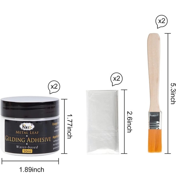 50ml Gilding Glue and 50ml Varnish for Gold Leaf - Picture 2 of 2